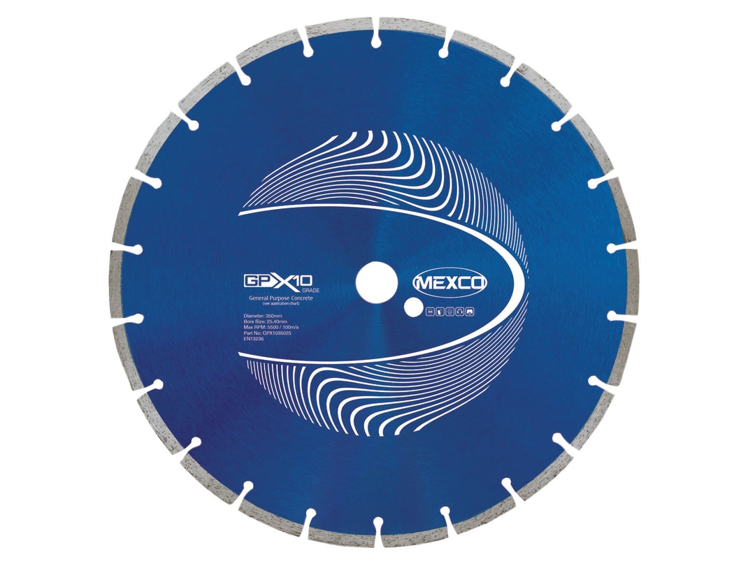 MEXCO GPX10 Concrete Diamond Blade 350 x 25.4mm GPX1035025