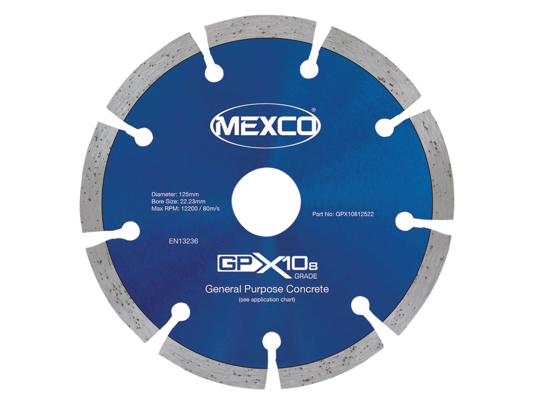 MEXCO GPX10-8 Concrete Diamond Blade 125 x 22mm GPX10812522