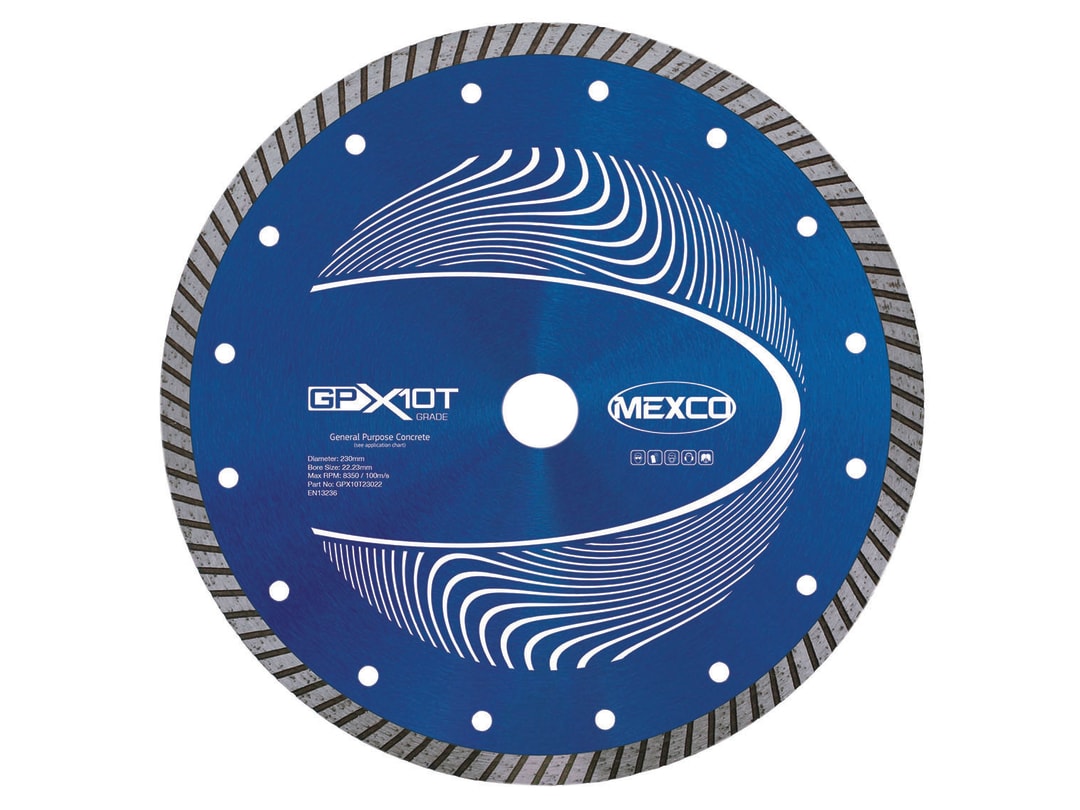 MEXCO GP Concrete Turbo Diamond Blade 230 x 22mm GPX10T23022