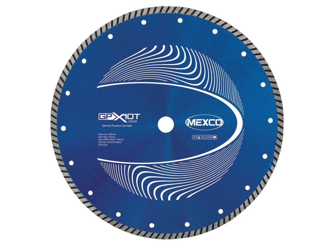 MEXCO GP Concrete Turbo Diamond Blade 300 x 20mm GPX10T30020