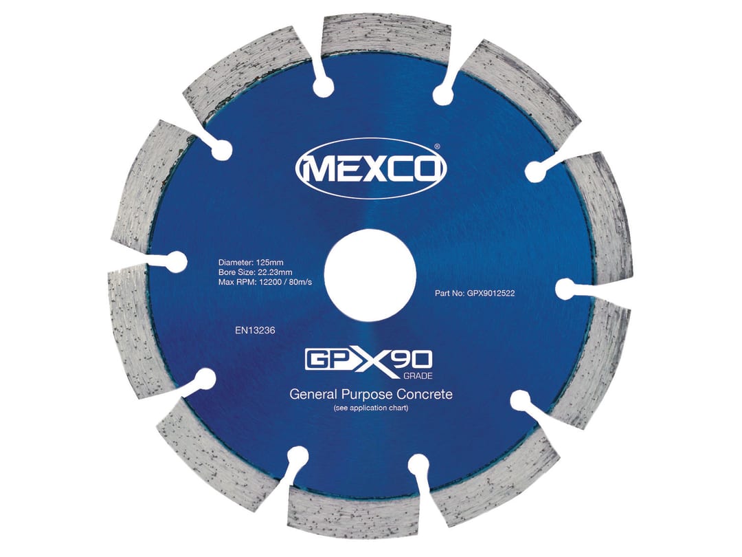 MEXCO GPX90 Concrete Diamond Blade 125 x 22mm GPX9012522
