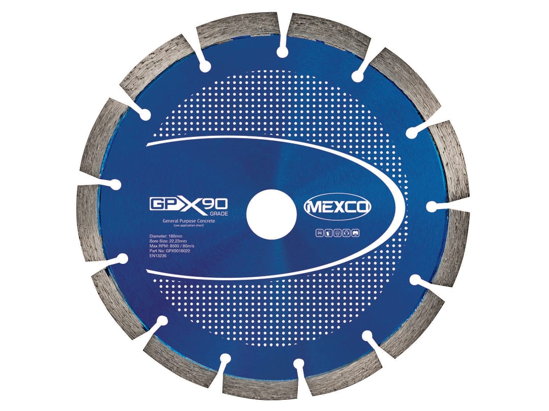 MEXCO GPX90 Concrete Diamond Blade 180 x 22mm GPX9018022
