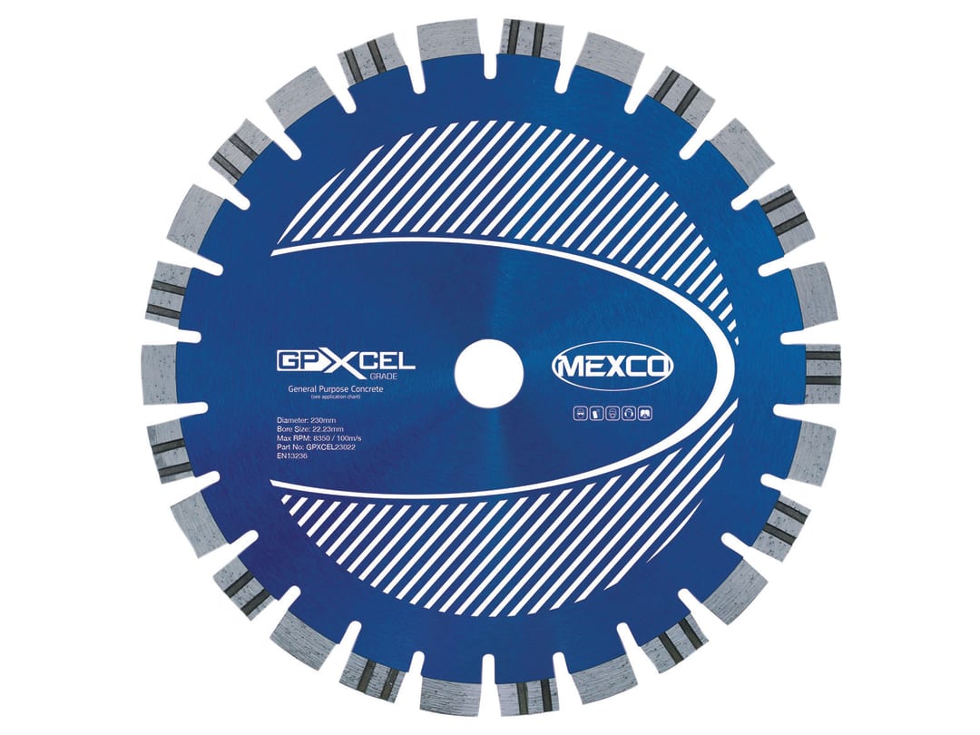 MEXCO XCEL GRADE Concrete Diamond Blade 230 x 22mm GPXCEL23022