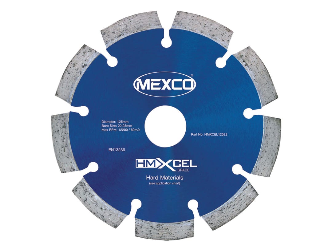 MEXCO XCEL Grade Hard Materials Diamond Blade 125 x 22mm HMXCEL12522
