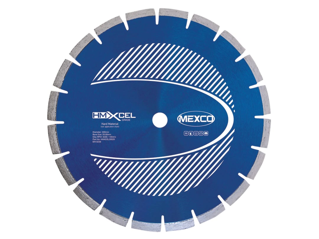 MEXCO XCEL Grade Hard Materials Diamond Blade 300 x 20mm HMXCEL30020