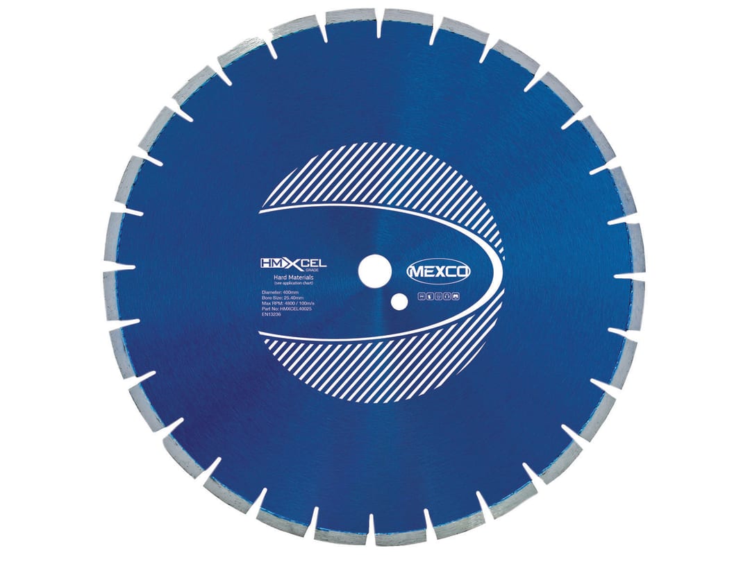 MEXCO XCEL Grade Hard Materials Diamond Blade 400 x 25.4mm HMXCEL40025