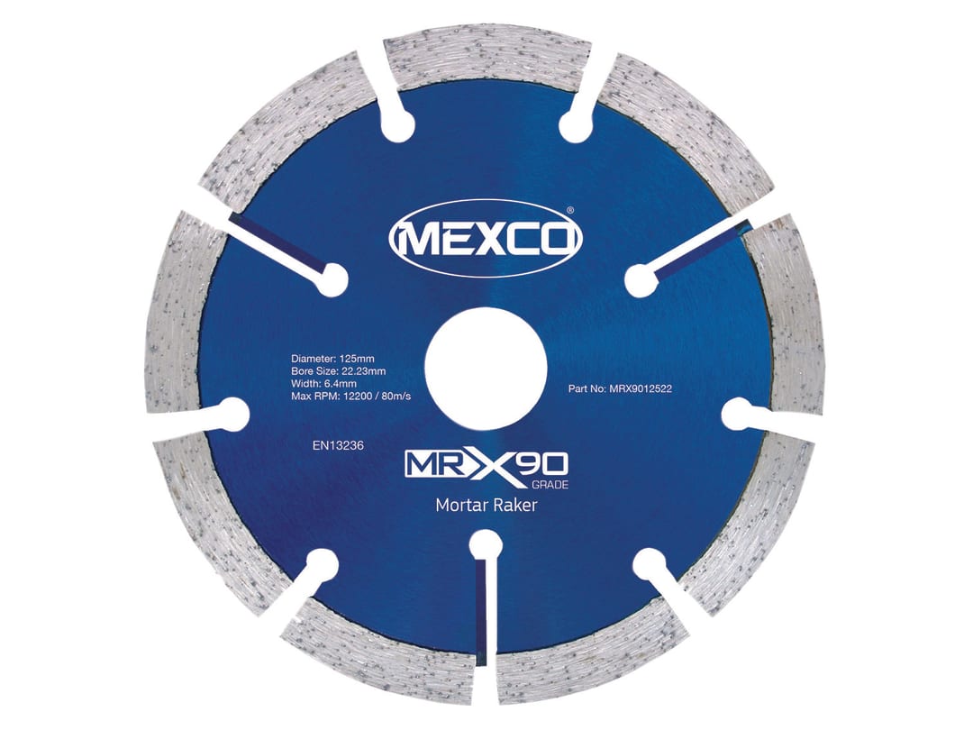 MEXCO X90 Grade Mortar Raking Diamond Blade 125 x 22mm MRX9012522