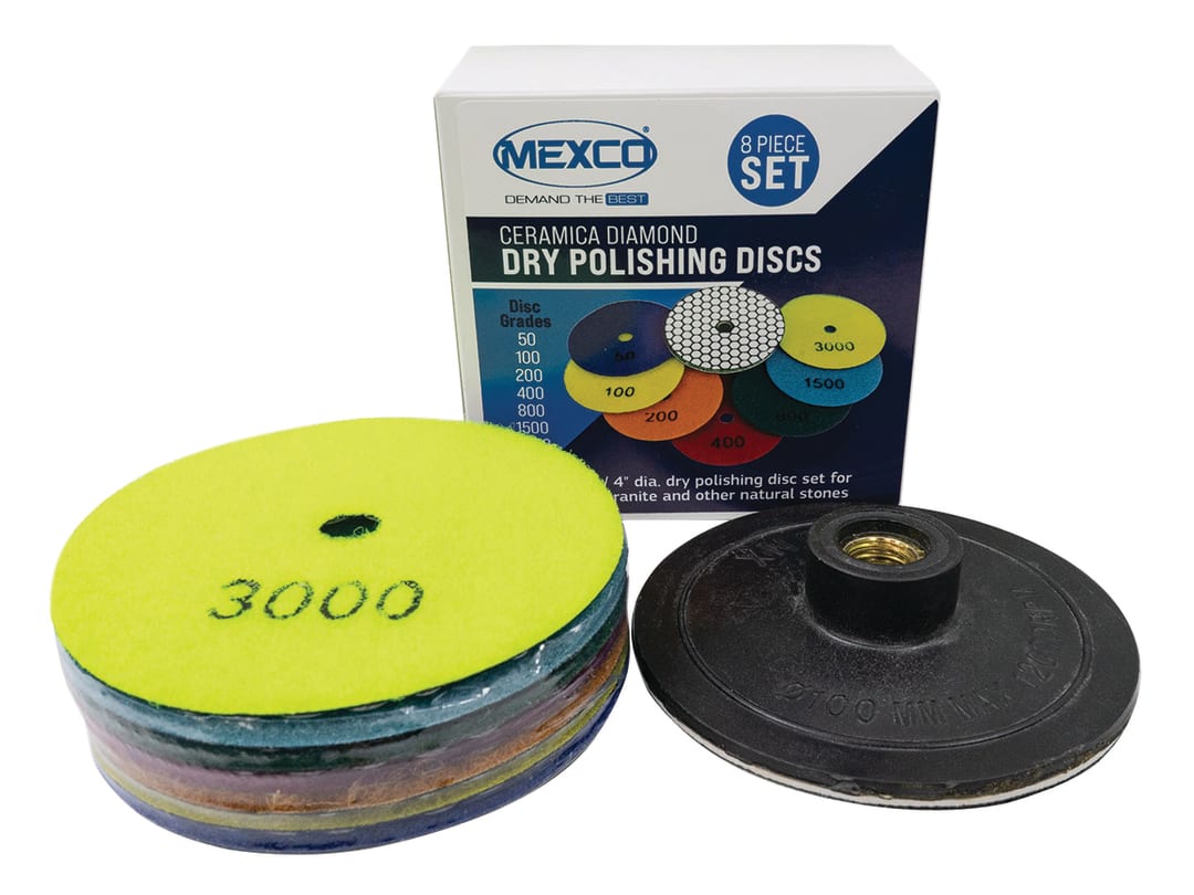 MEXCO Ceramica Diamond Dry Polishing Kit, 8 Piece MEXPOLKIT