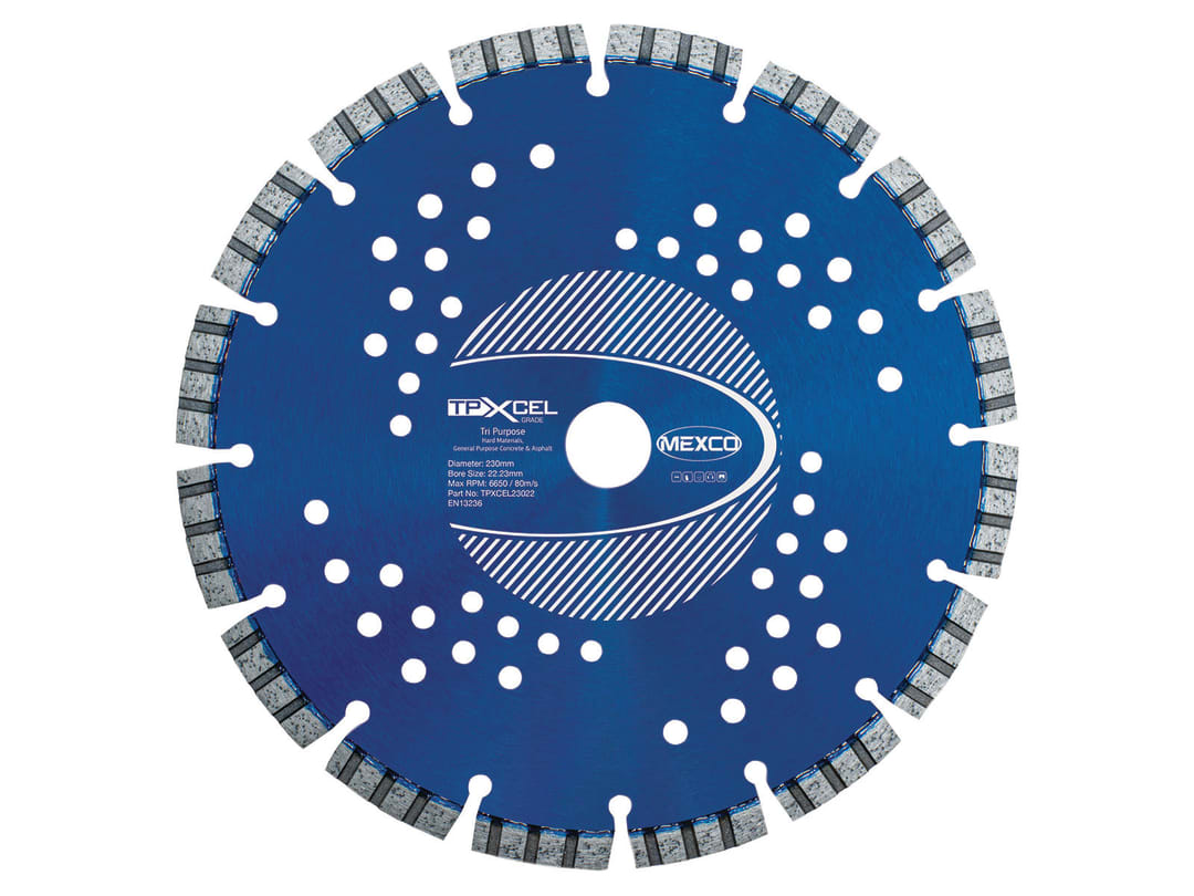 MEXCO XCEL Grade Tri-Purpose Diamond Blade 230 x 22mm TPXCEL23022