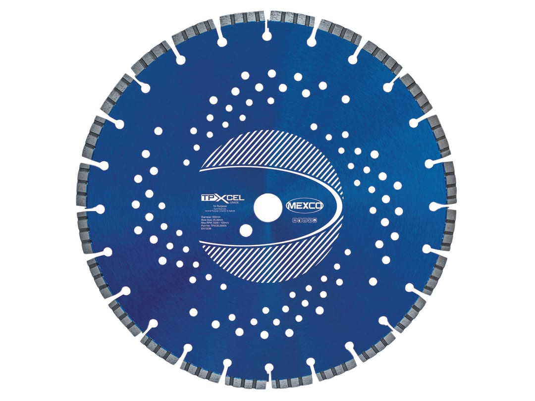 MEXCO XCEL Grade Tri-Purpose Diamond Blade 350 x 25.4mm TPXCEL35025