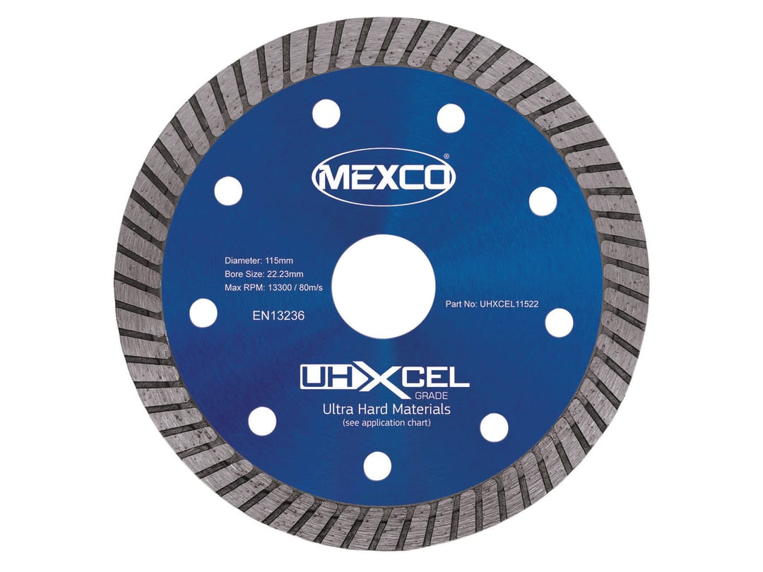MEXCO UHXCEL Ultra Hard Materials Diamond Blade 115 x 22mm UHXCEL11522