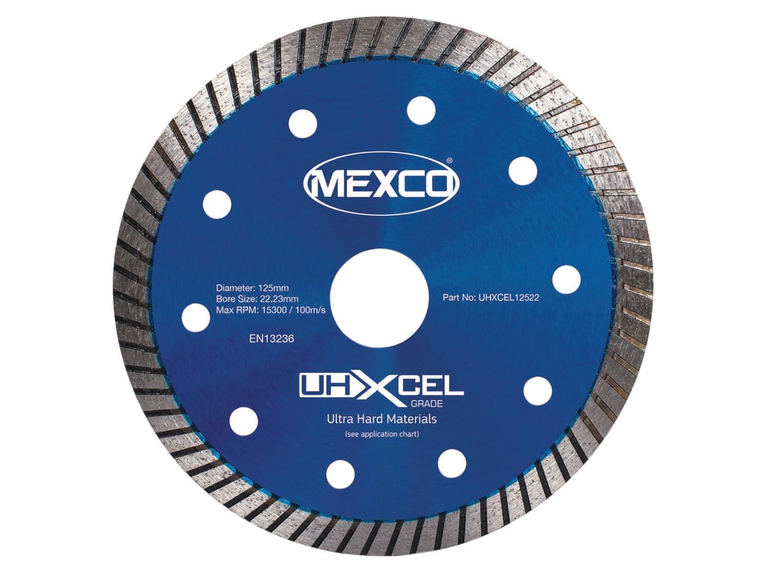 MEXCO UHXCEL Ultra Hard Materials Diamond Blade 125 x 22mm UHXCEL12522