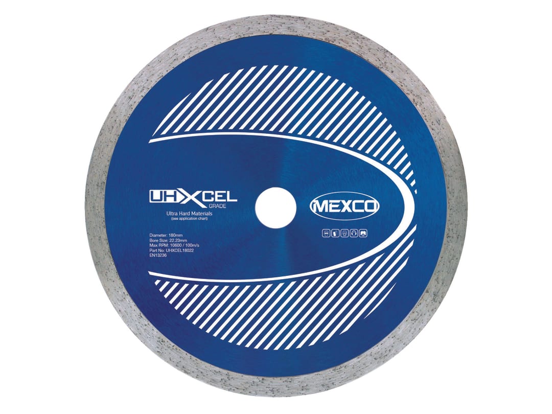 MEXCO UHXCEL Ultra Hard Materials Diamond Blade 180 x 25.4mm UHXCEL18025