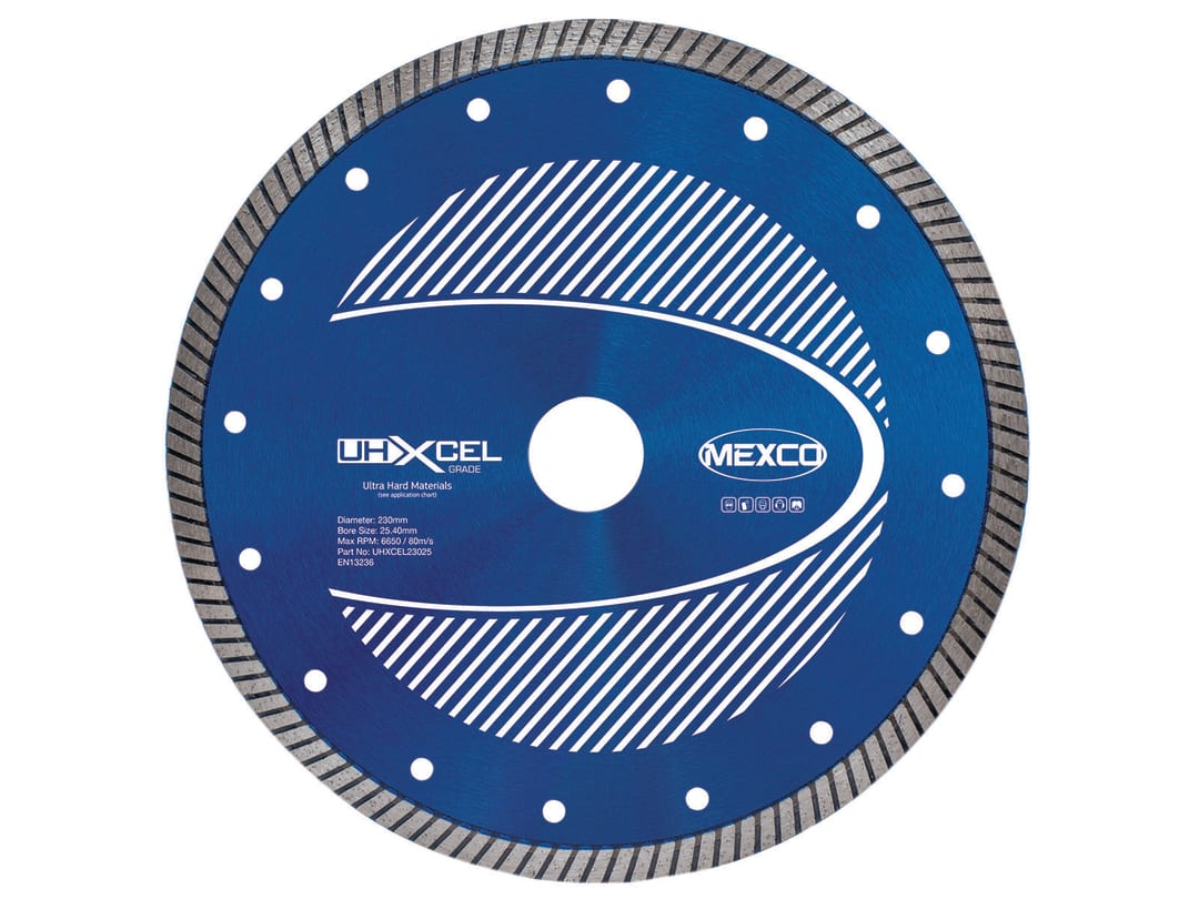 MEXCO UHXCEL Ultra Hard Materials Diamond Blade 230 x 25.4mm UHXCEL23025