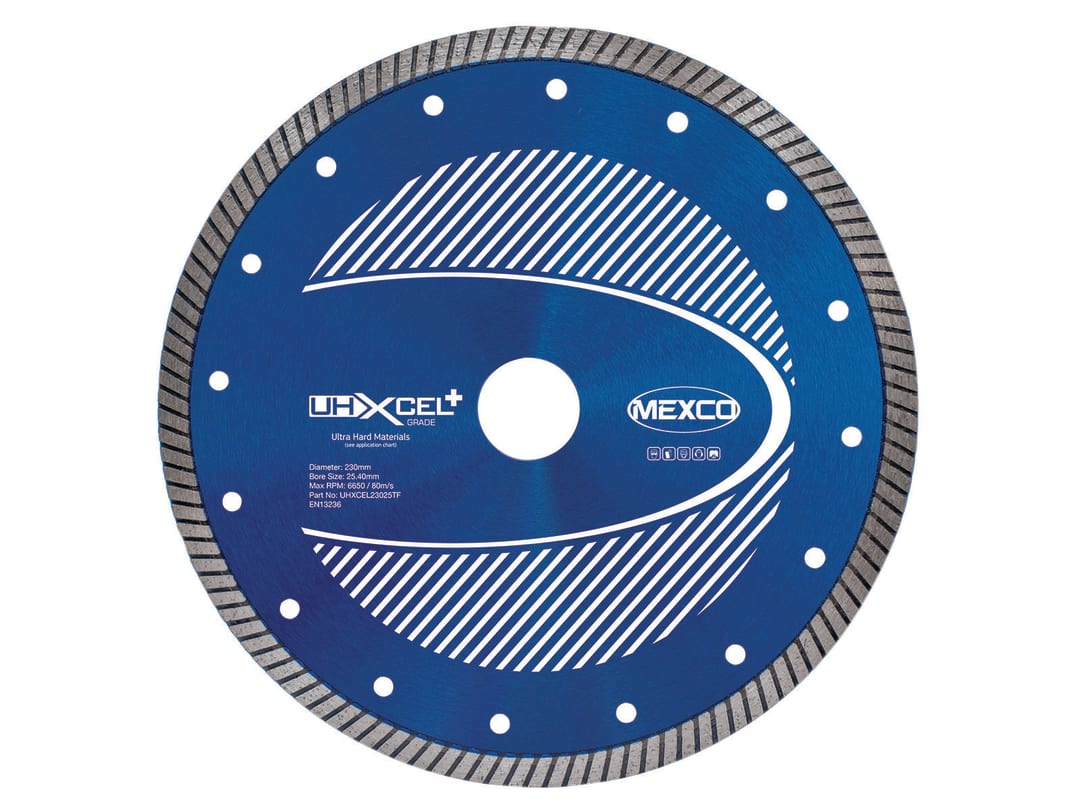 MEXCO UHXCEL+ Ultra Hard Plus Diamond Blade 230 x 25.4mm UHXCEL23025TF