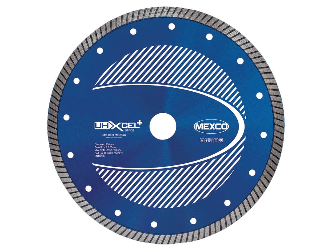MEXCO UHXCEL+ Ultra Hard Plus Diamond Blade 230 x 22mm UHXCEL23022TF