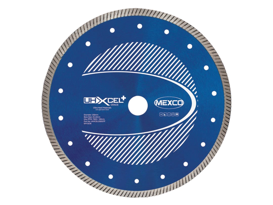 MEXCO UHXCEL+ Ultra Hard Plus Diamond Blade 250 x 25.4mm UHXCEL25025TF