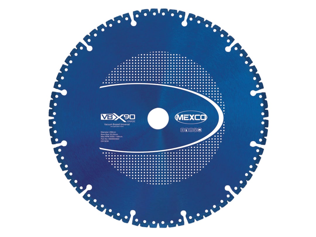 MEXCO VBX90 Grade Universal Diamond Blade 230 x 22mm VBX9023022
