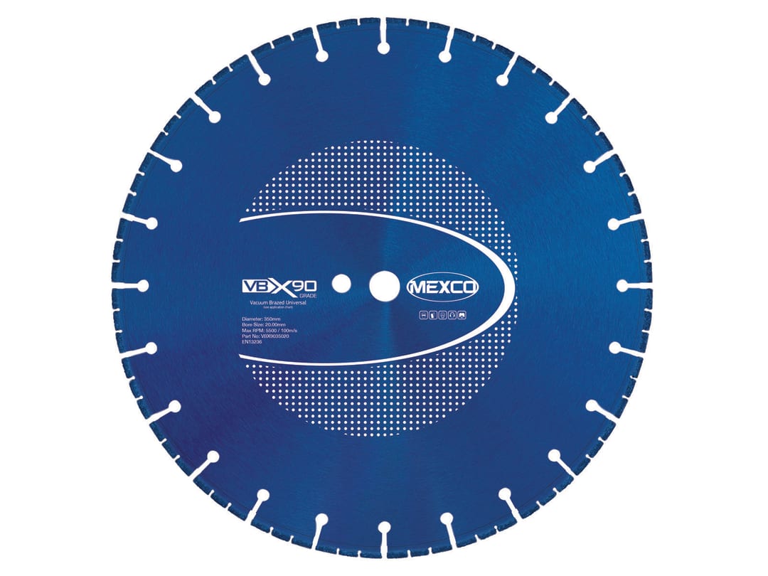 MEXCO VBX90 Grade Universal Diamond Blade 350 x 20mm VBX9035020