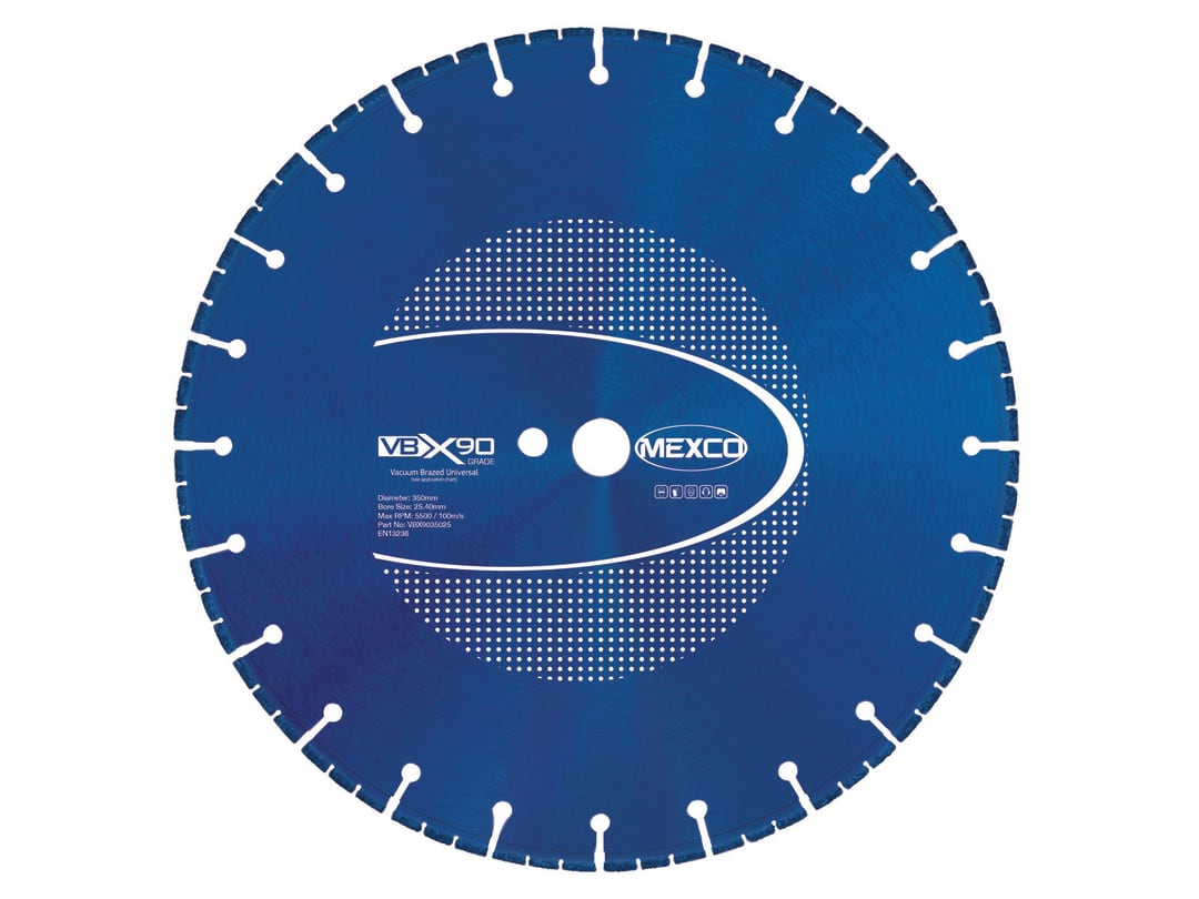 MEXCO VBX90 Grade Universal Diamond Blade 350 x 25.4mm VBX9035025
