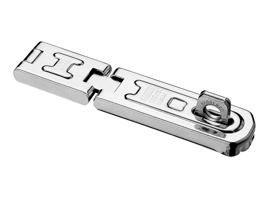 ABUS Mechanical 100/100 DG Hinged Hasp & Staple Carded 100mm 10032156-01