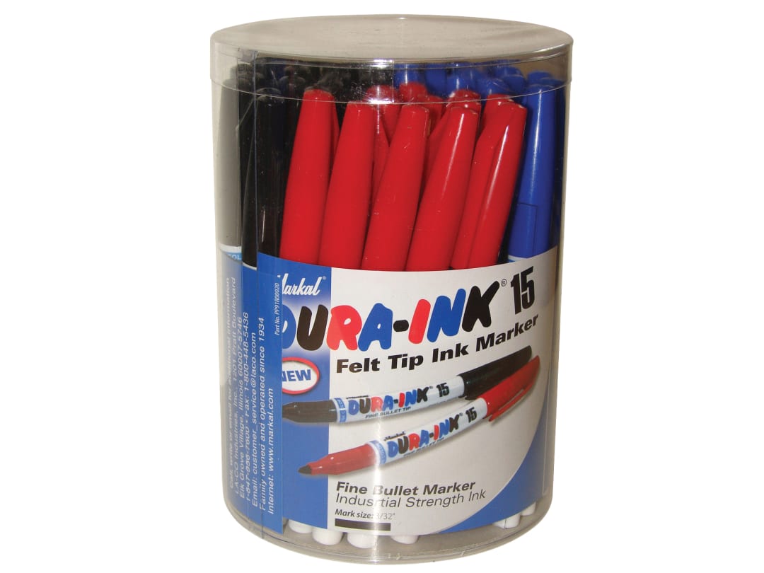 Markal DURA-INK® 15 Fine Tip Marker Mixed Colours (Tub 48) MRK-96070