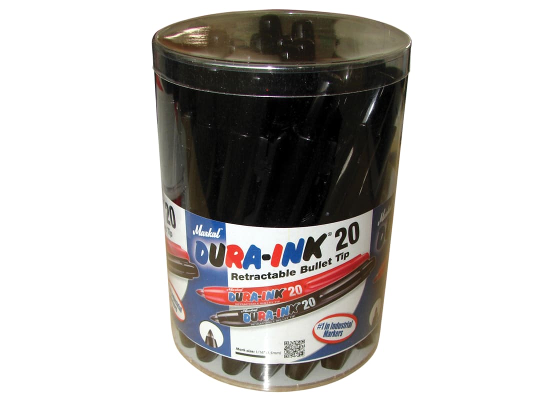 Markal DURA-INK® 20 Retractable Marker - Black (Tub 24) MRK-96577