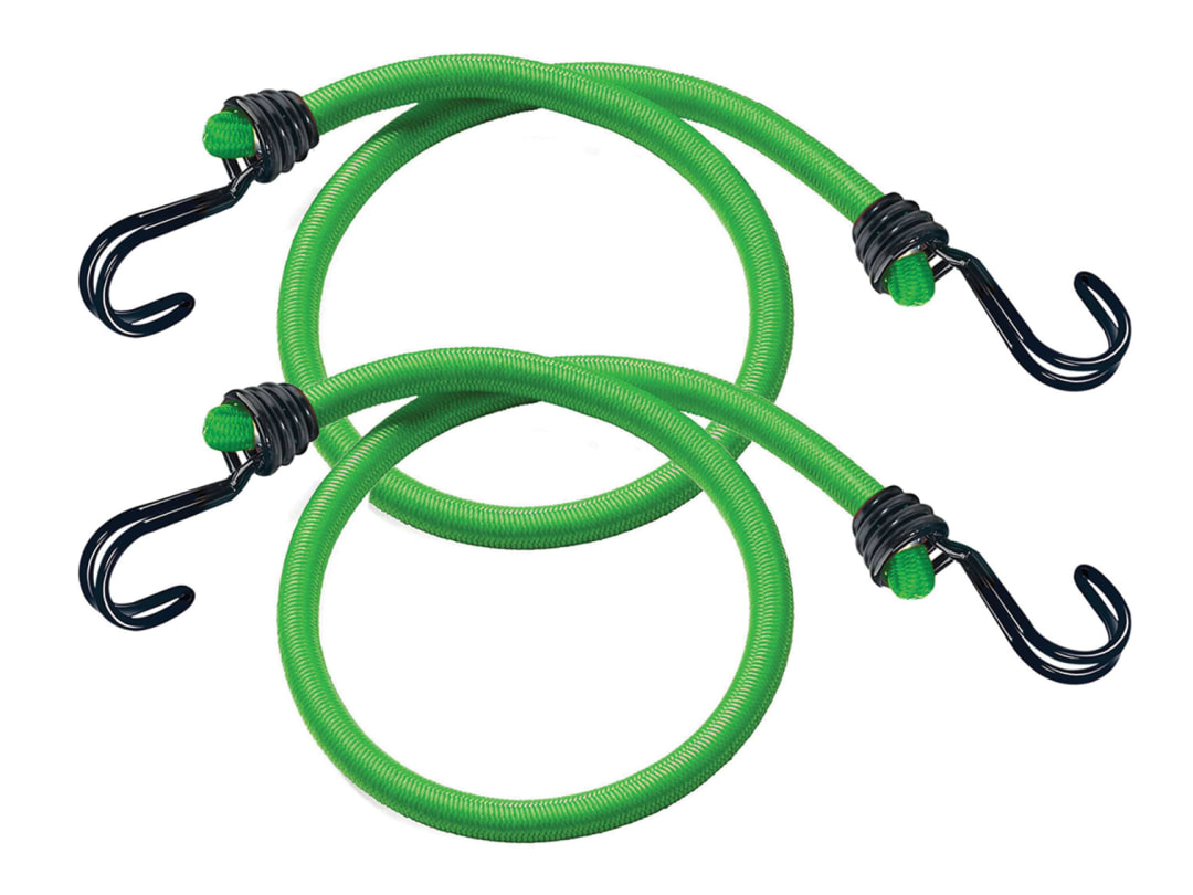 Master Lock Twin Wire Bungee Cord 80cm Green 2 Piece 3021EURDAT