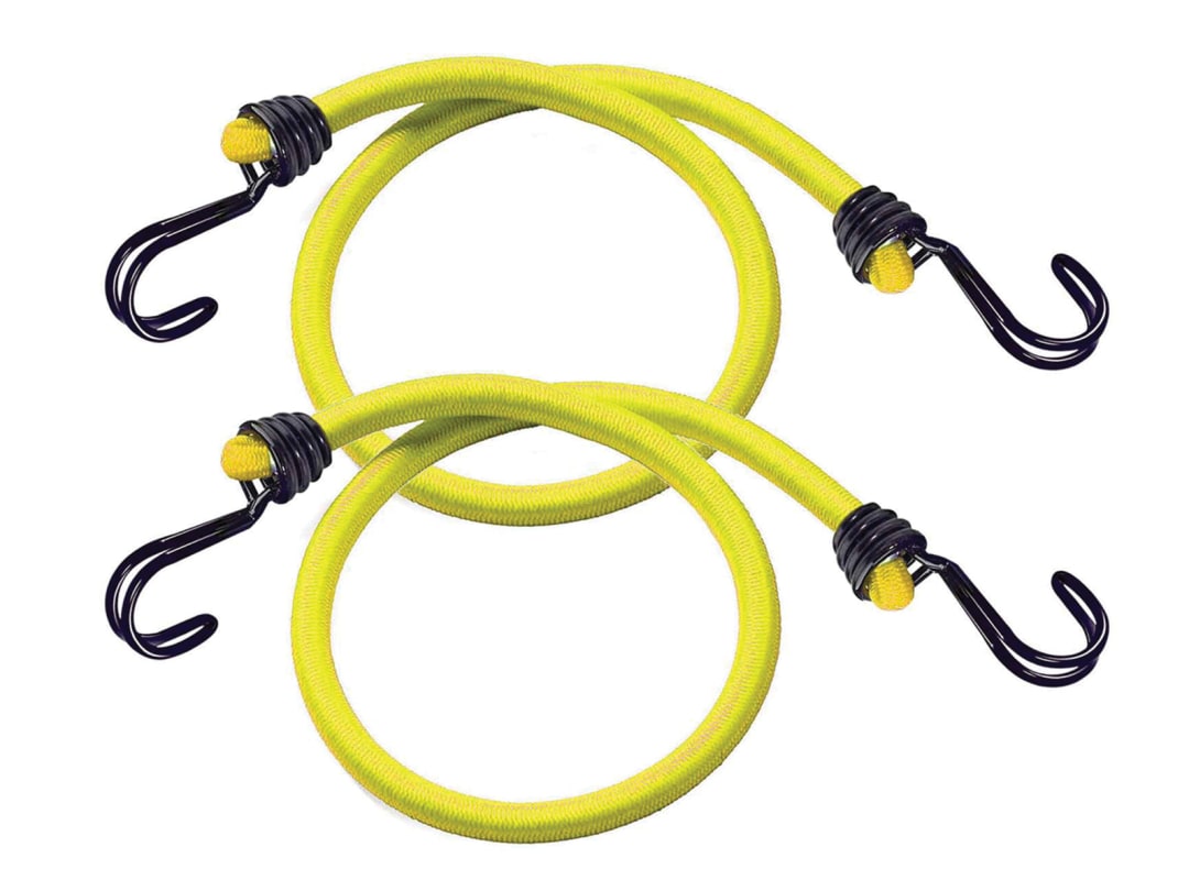 Master Lock Twin Wire Bungee Cord 100cm Yellow 2 Piece 3022EURDAT