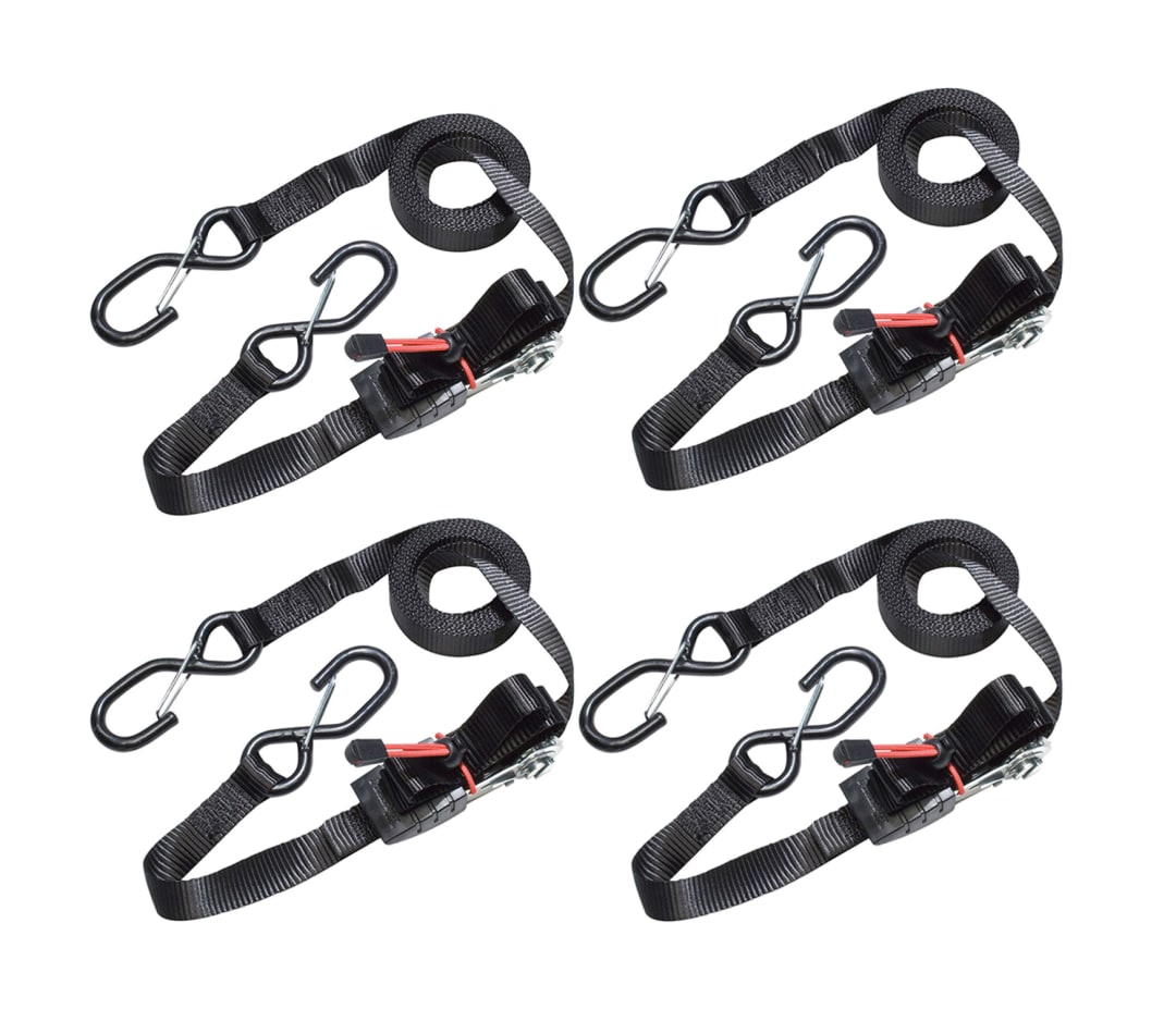 Master Lock Ratchet Tie-Down S-Hooks 4.25m 4 Piece 3056EURDAT