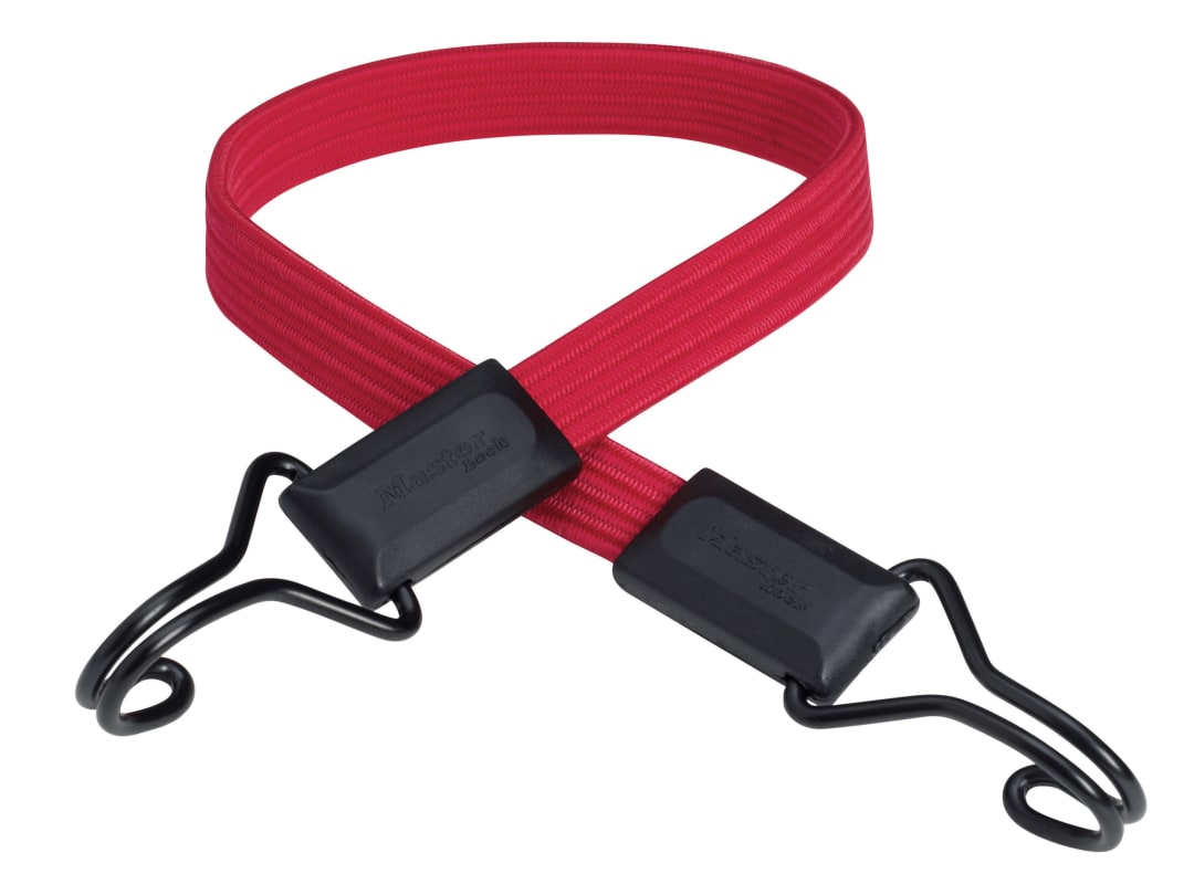 Master Lock Flat Bungee 60cm Red Double Hook 3224EURDAT