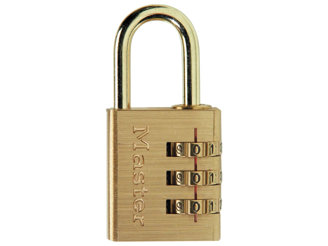 Master Lock Brass Finish 30mm 3-Digit Combination Padlock 630EURD
