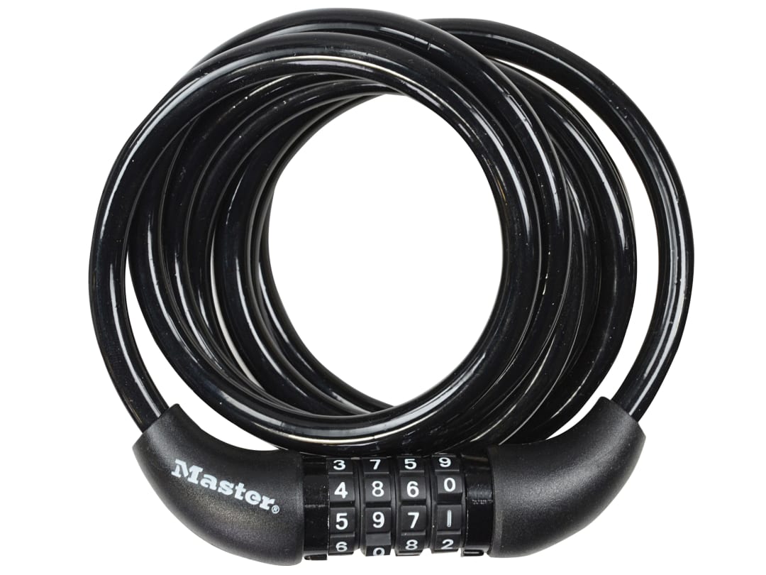 Master Lock Self Coiling Combination Cable 1.8m x 8mm 8221EURDPRO