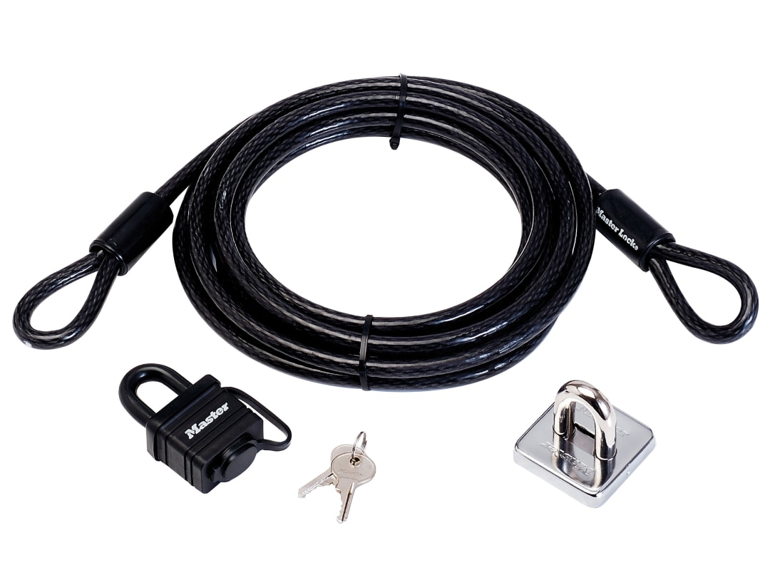 Master Lock Garden Security Kit with Lock Anchor & Cable 4.5m 8271EURDAT