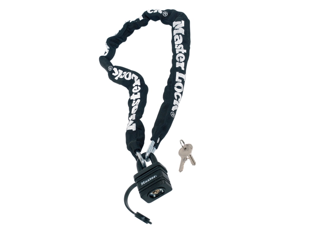 Master Lock Weather Tough 40mm Padlock & Chain 90cm x 6mm 8390EURDPRO