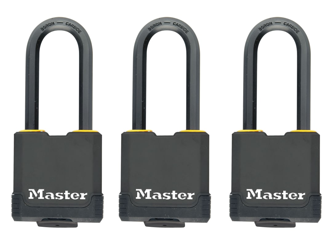 Master Lock Excell™ Weather Tough 45mm Padlock 4-Pin- Keyed Alike x 3 M115EURTRILF
