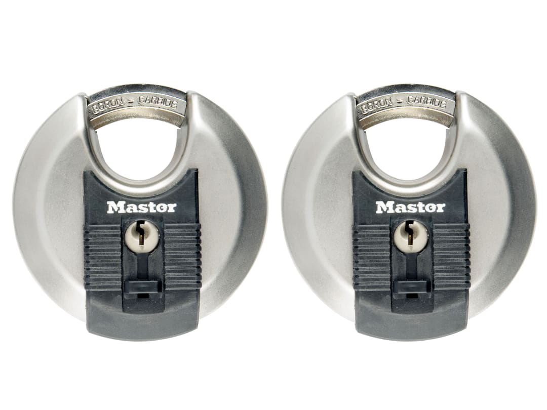 Master Lock Excell™ Stainless Steel Discus 70mm Padlock Keyed Alike x 2 M40EURT