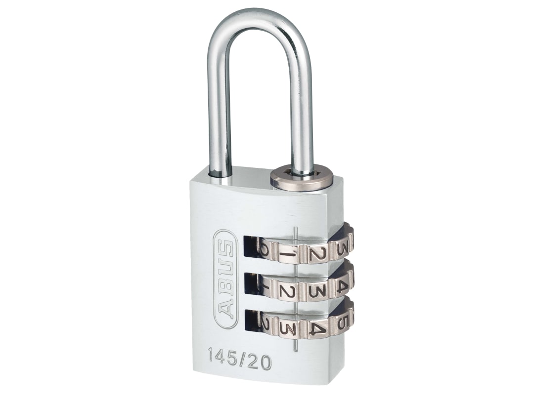 Photos - Door Lock ABUS Mechanical 145/20 20mm Aluminium Combination Padlock Silver 46574 10046574-01
