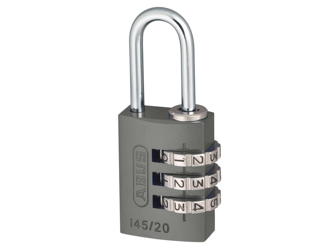 ABUS Mechanical 145/20 20mm Aluminium Combination Padlock Titanium 46576 10046576-01