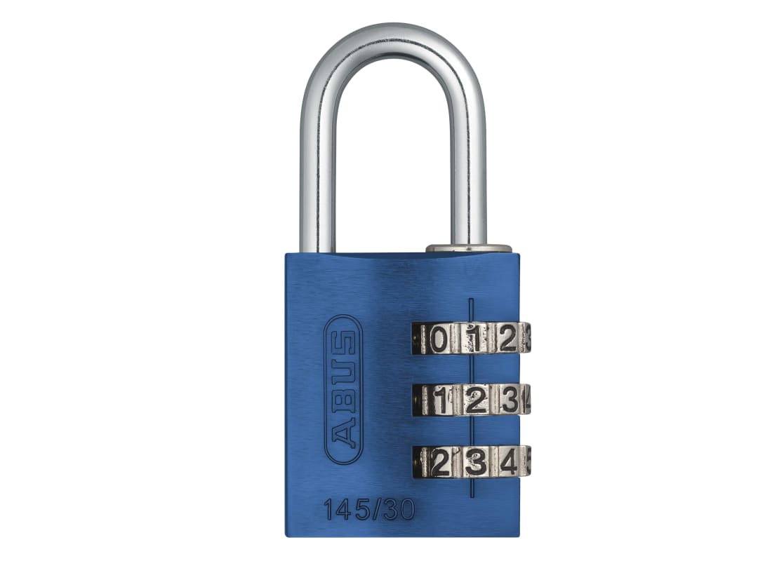 ABUS Mechanical 145/30 30mm Aluminium Combination Padlock Blue 46577 10046577-01