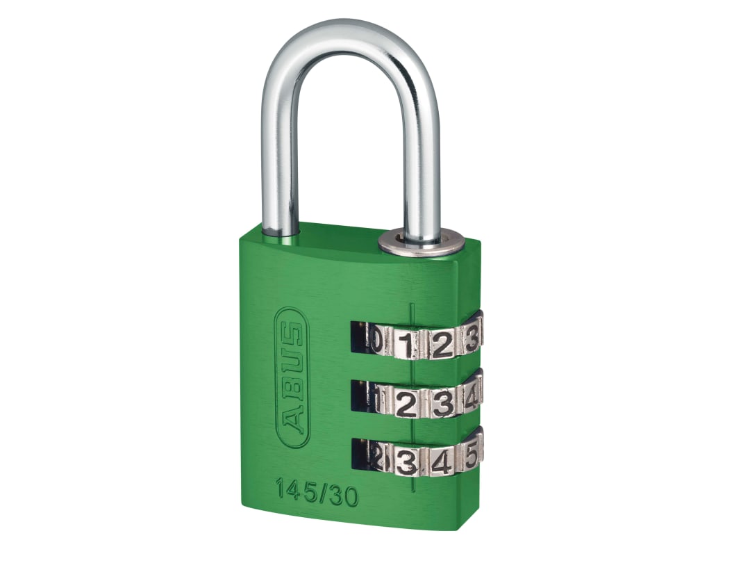 ABUS Mechanical 145/30 30mm Aluminium Combination Padlock Green 46580 10046580-01