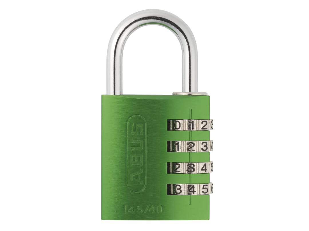 ABUS Mechanical 145/40 40mm Aluminium Combination Padlock Green 49531 10049531-01