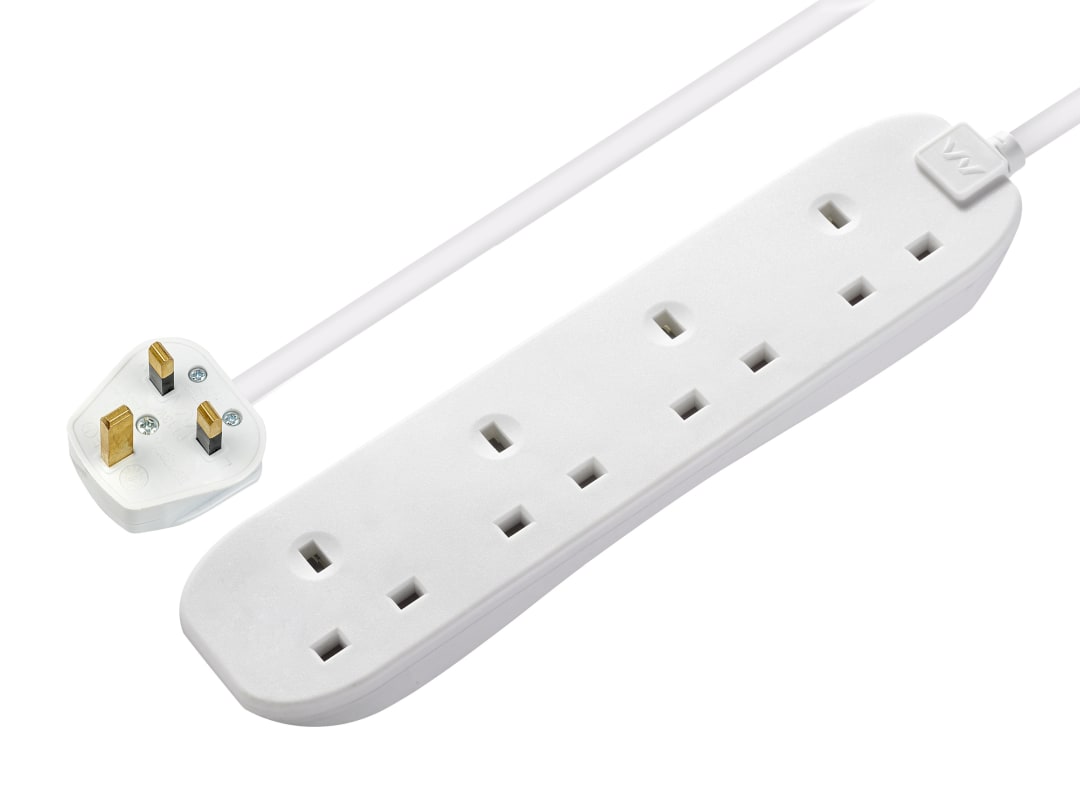 Masterplug Trailing Extension Lead 4 Gang 13A 2m BFG2N-MP BFG210N-MP