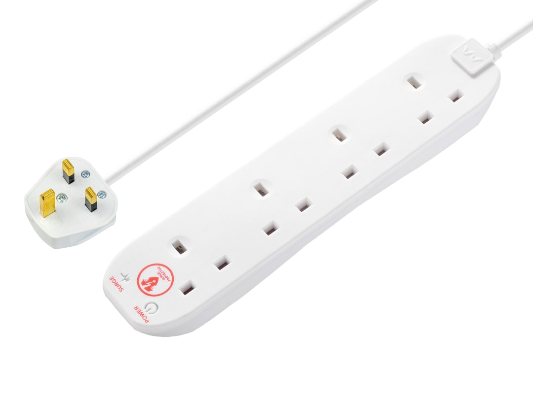 Masterplug Surge Extension Lead 4 Gang 13A 2m SRG42N-MP SRG4210N-MP