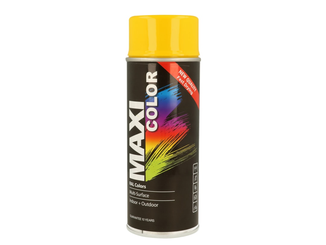 MAXICOLOR Spray Paint Gloss Rape Yellow 400ml MX1021 MX1021