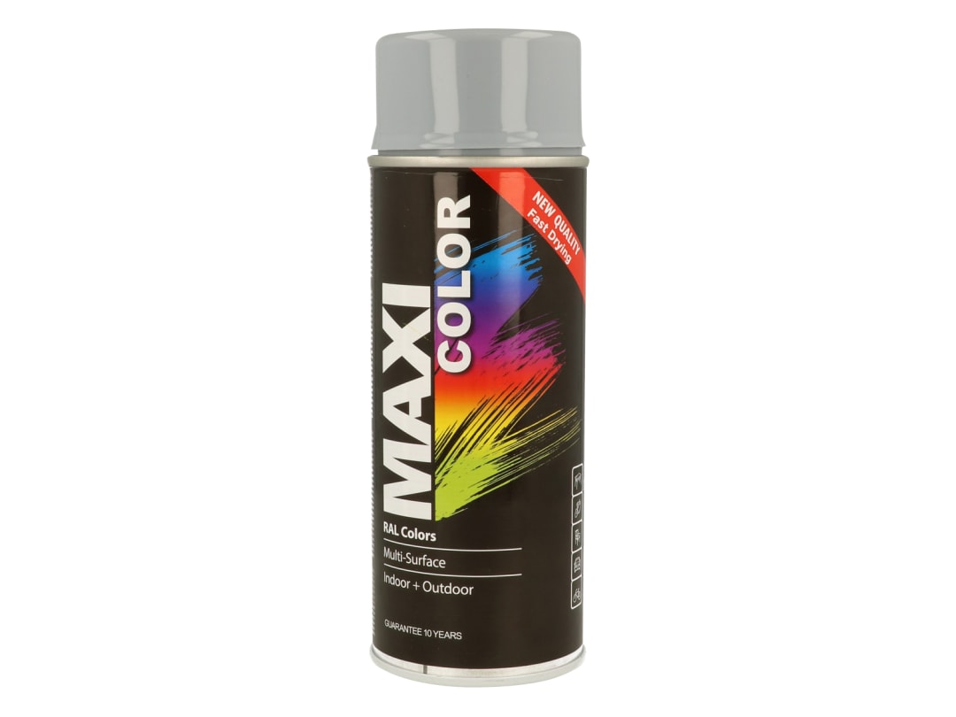 MAXICOLOR Spray Paint Gloss Silver Grey 400ml MX7001 MX7001