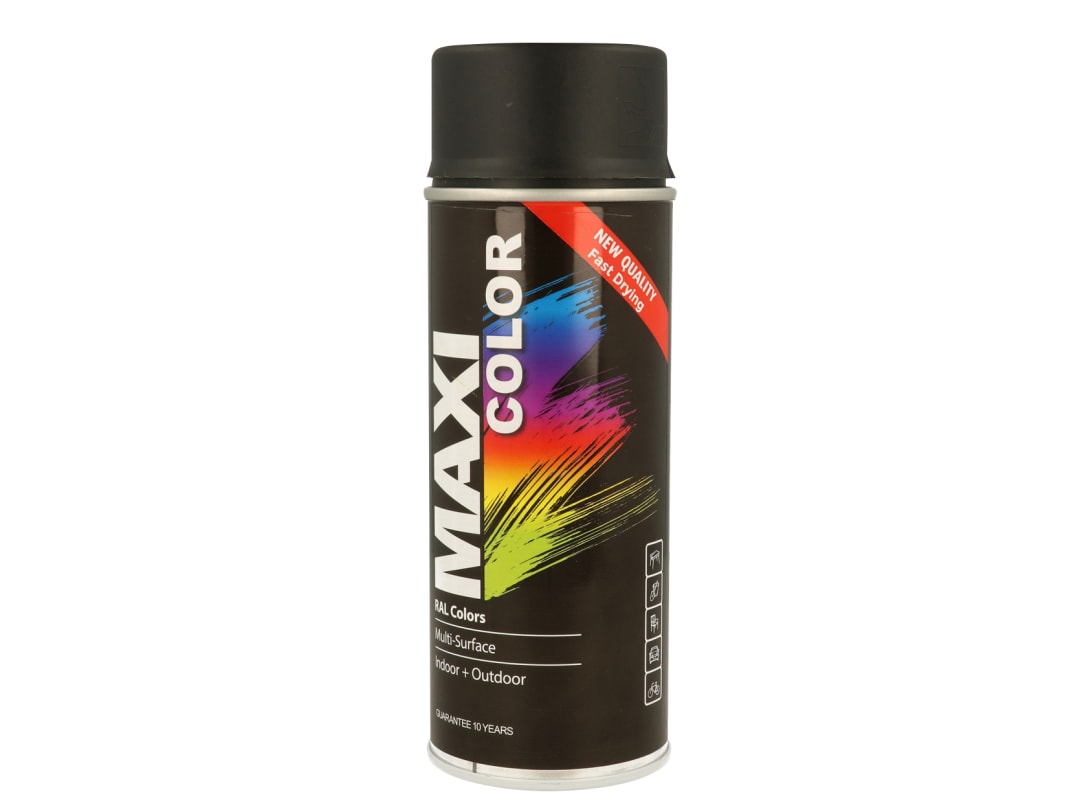 MAXICOLOR Spray Paint Matt Deep Black 400ml MX9005M MX9005M