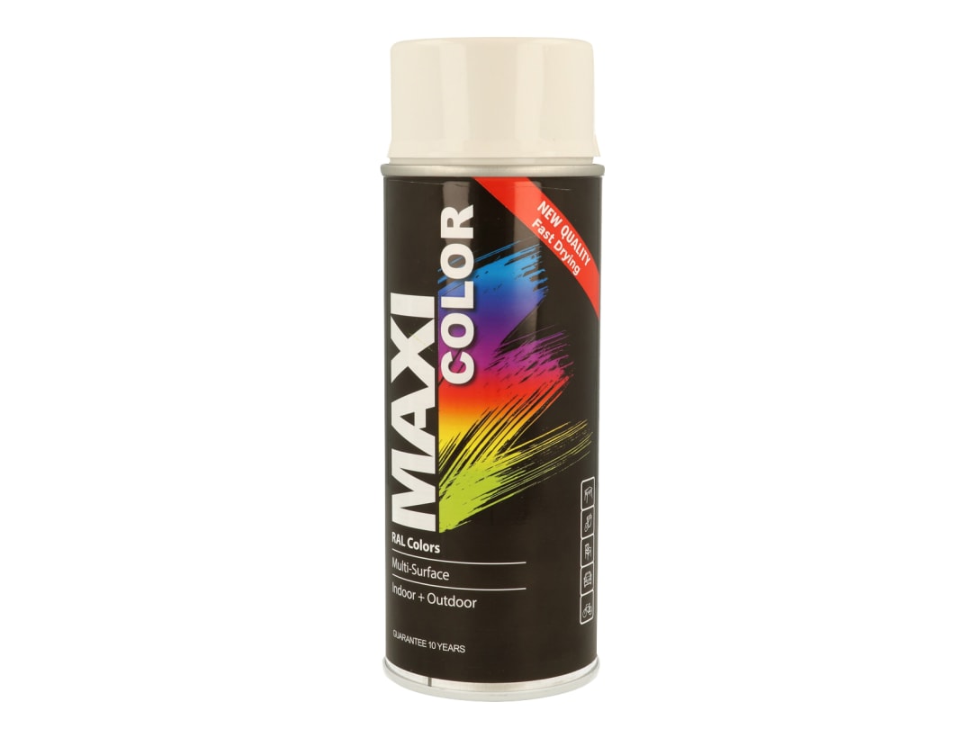 MAXICOLOR Spray Paint Gloss White 400ml MX9010 MX9010