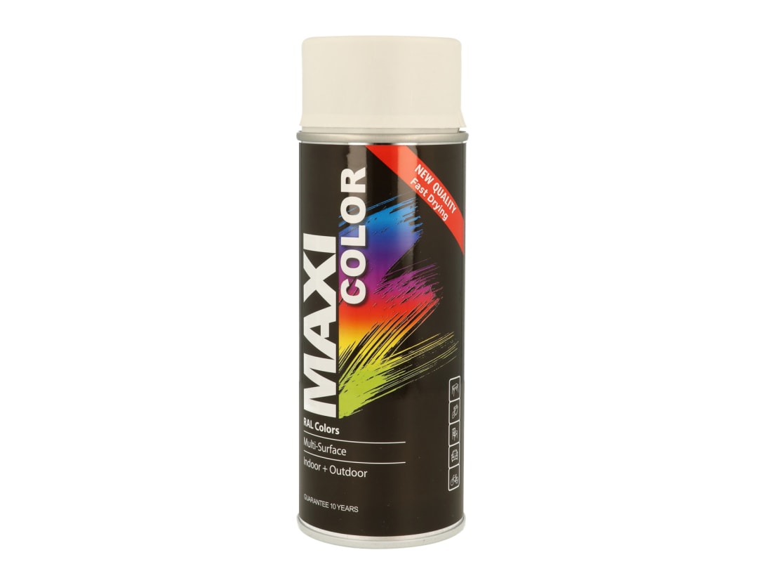 MAXICOLOR Spray Paint Satin Pure Brilliant White 400ml MX9016 MX9016