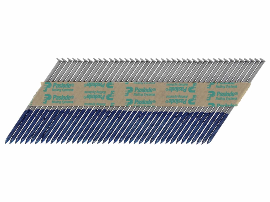 Paslode 2.8 x 63mm IM350+ Ring Shank Nails Bright Finish Box of 3300 + 3 Fuel Cells 141208
